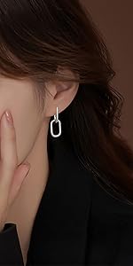 sterling silver hoop earrings