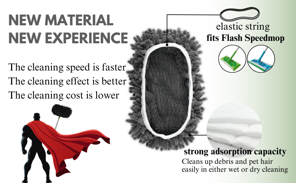 Reusable Mop Pads for Flash Speedmop Heavy Duty Microfibre Wet Dry