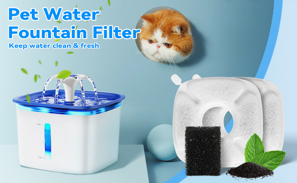 16 Pack Cat Water Foundation Filter Compatible with 67/95