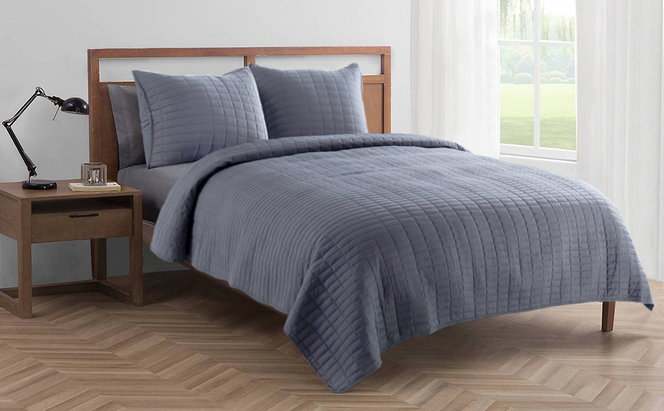 BYBYME 3 Pieces Oversized Quilt Set Bedspread(128"x120