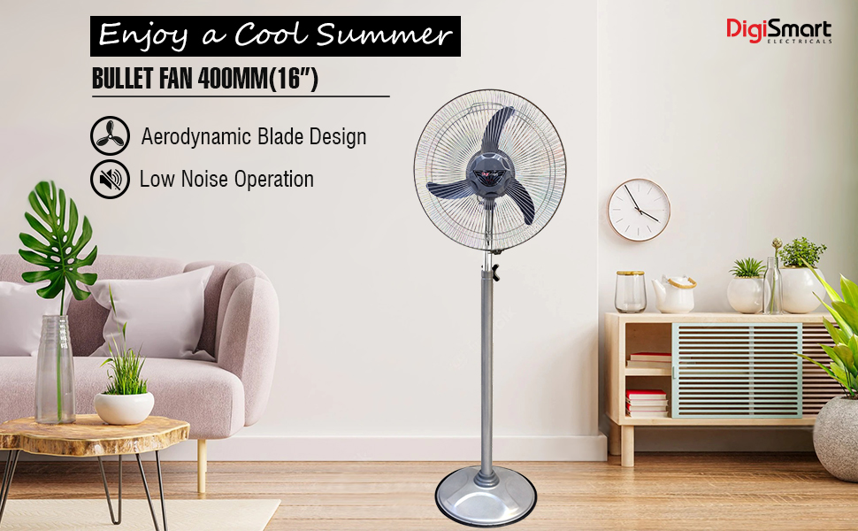 Buy DIGISMART High Speed 2400 RPM Mark1 (16 Inches) 400 MM Bullet Fan