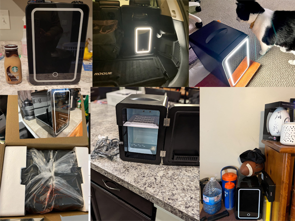 mirrored personal tiny facial office room travel fridges light liter little minifridge