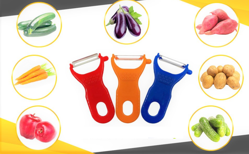 3Pack Potato Peelers, Stainless Steel Vegetable Peeler for Kitchen, Potatoes Peeler with Non
