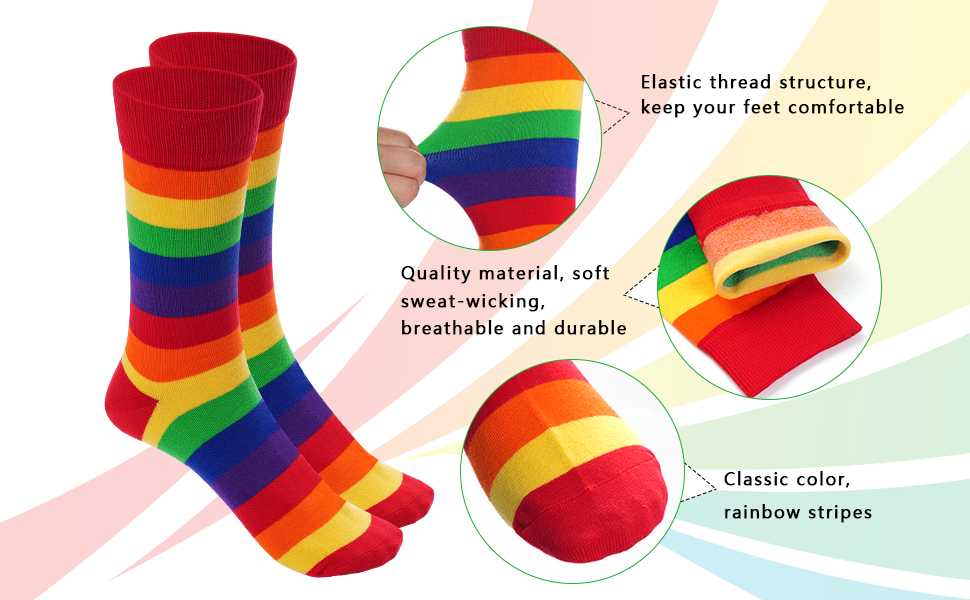 rainbow stripe socks