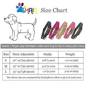 THAIN Soft Leather Dog Collar, Heavy Duty Metal Buckle Padded Dog Collar Quick Release, Adjustable Pet Collar for Small Medium Large Dogs Breeds (Dark Green, M) 10 dog collar