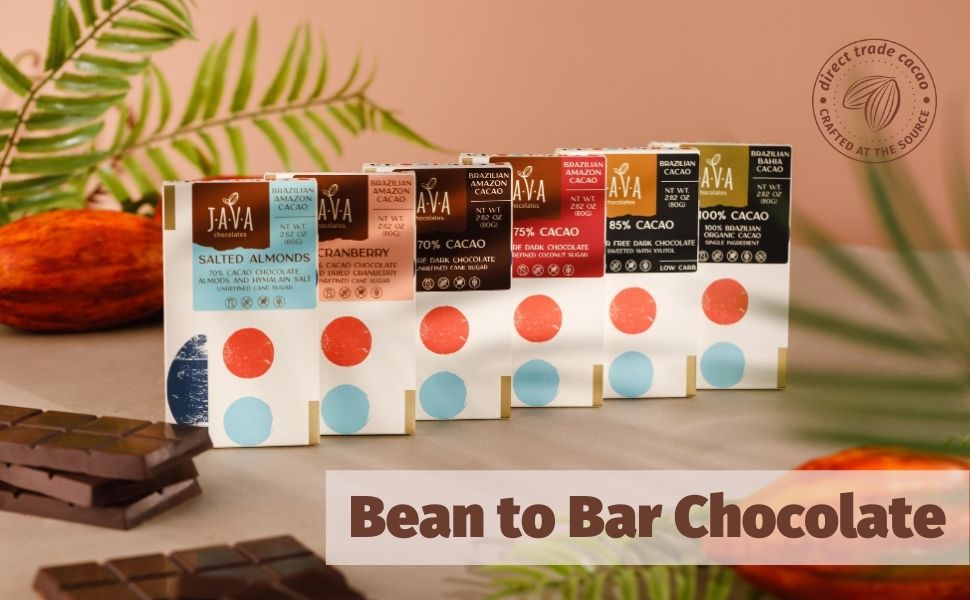 Amazon.com: JAVA CHOCOLATES | Sugar Free Keto 100% cacao chocolate bar ...