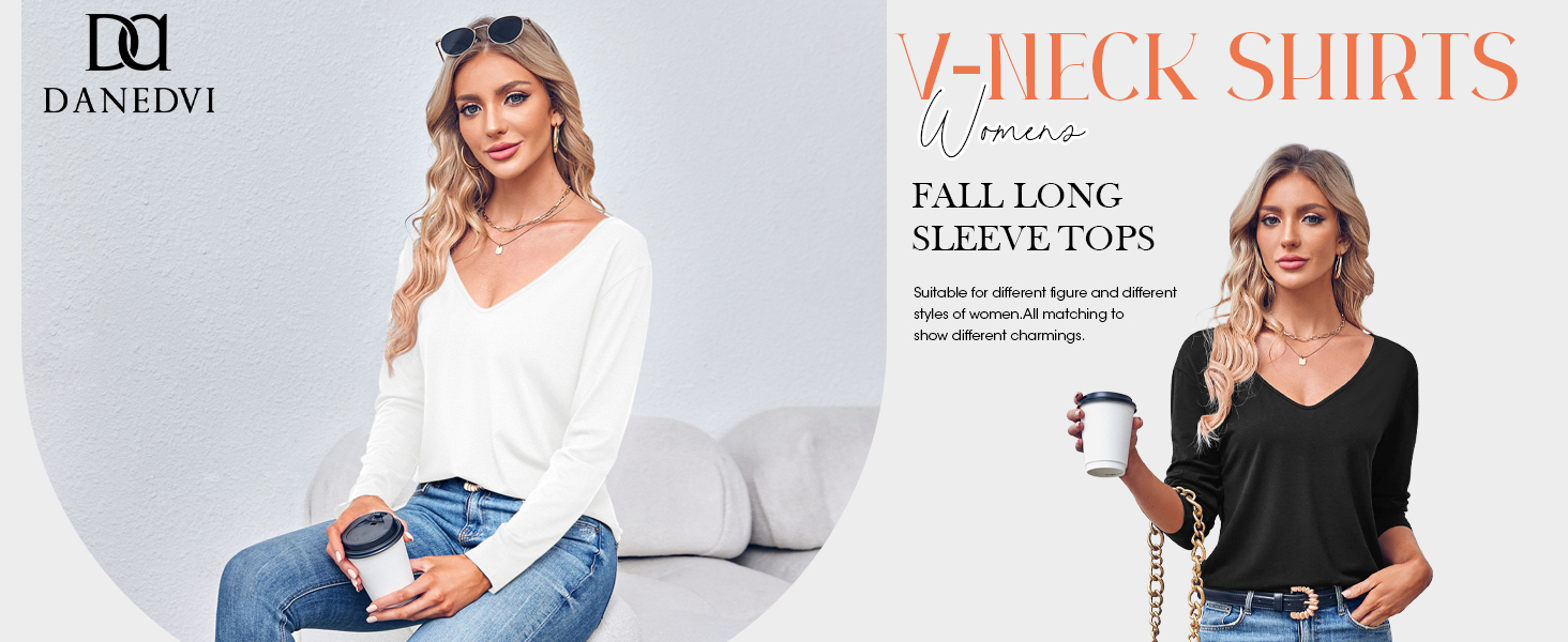 deep v neck shirts