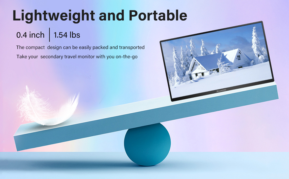 XGaming Portable Monitor 15,6 Zoll Full HD 1920x1080, IPSDisplay