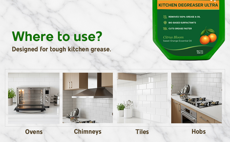 Designed for tough Kitchen grease