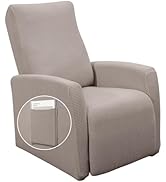 SearchI Recliner Chair Cover Jacquard Chair Covers 4 Piece, Small Recliner Sofa Slipcover for Hom...