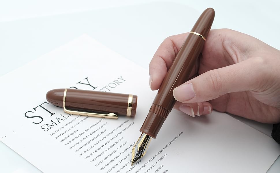 Amazon.com : JINHAO X159 Fountain Pen (F Nib 0.5mm, Coffee