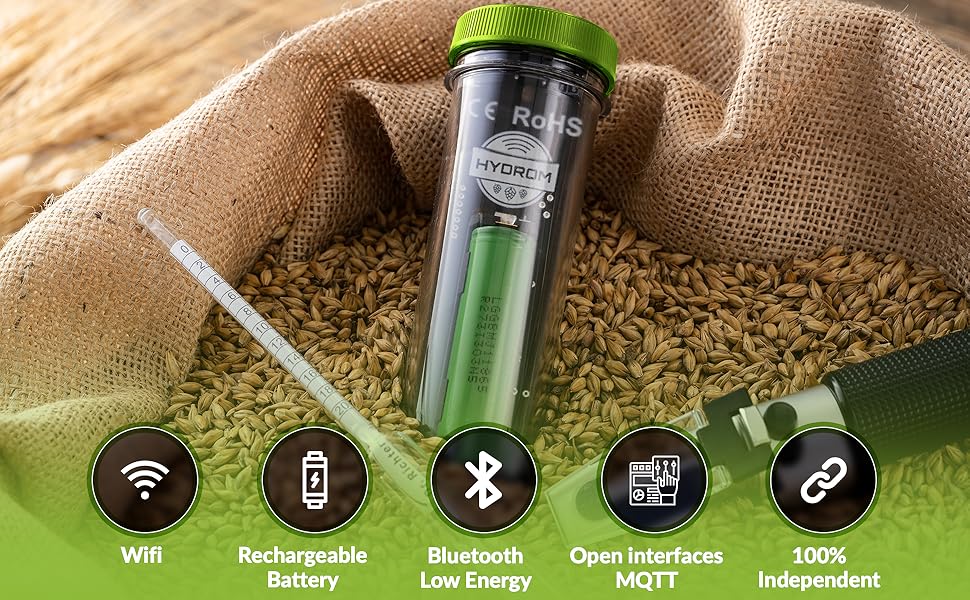 Hydrom WiFi & Bluetooth Hydrometer for Home Brewers Free Floating