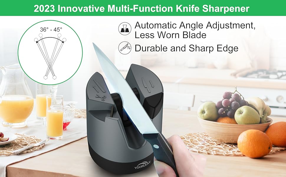 Knife Sharpener Automatically Adjusting Angle Knife Sharpeners, Manual