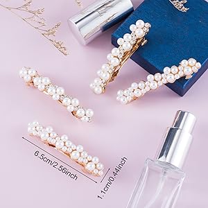 OIIKI gold Pearl Hair Clips