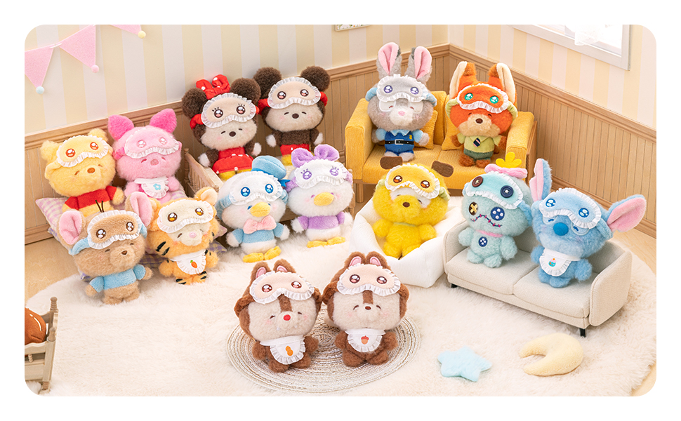 ミッキーと仲間たちの眠ってるぬいぐるみセット 5体 ミッキーと仲間たちの眠ってるぬいぐるみセット 5体