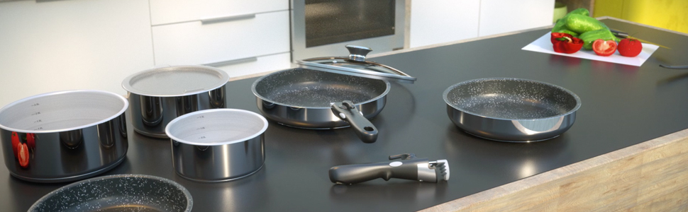 BACKEN 199924 Batterie Cuisine Acier Inoxydable inductionCompatible Lave-Vaisselle 24Pièces Poêles Woks Couvertures Poig 53b40f90 0c06 4216 889c 7b26655022c7. CR0,0,970,300 PT0 SX970 V1