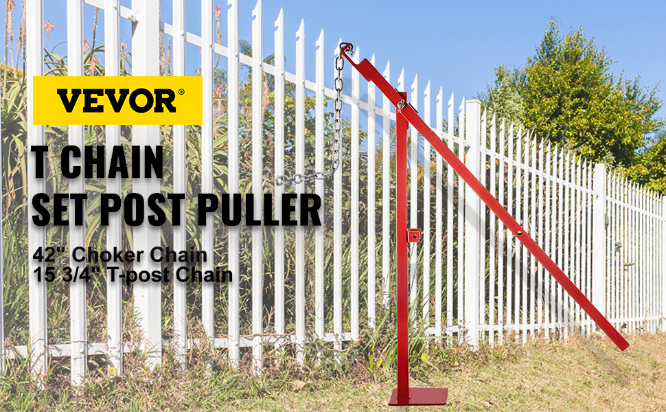 VEVOR T Post Chain Set, 15 3/4" Chain Remover Puller, T