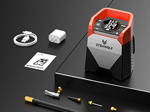 Compresor de aire portátil con inflador de neumáticos S5