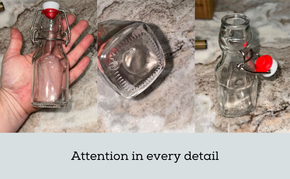 WILLDAN Set of 64oz Swing Top Glass Bottles Flip Top