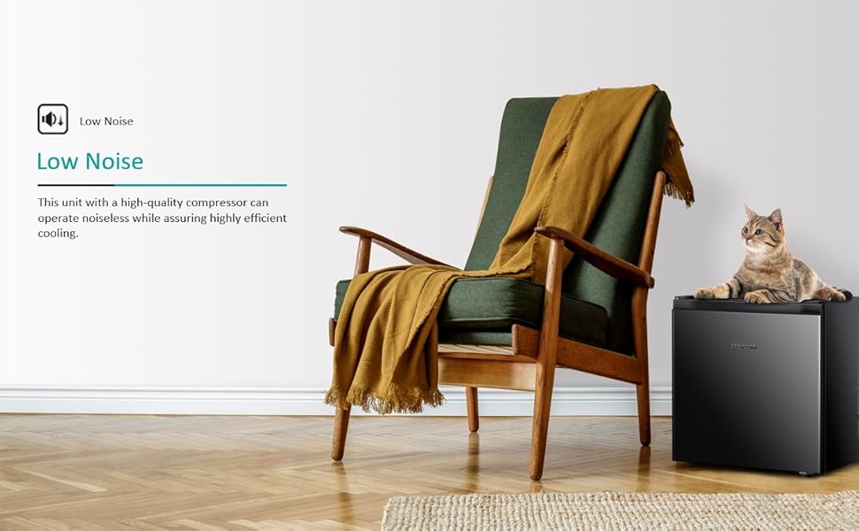 Hisense Compact Refrigerator 1.6 cu.ft. Reversible Single Door Fridge