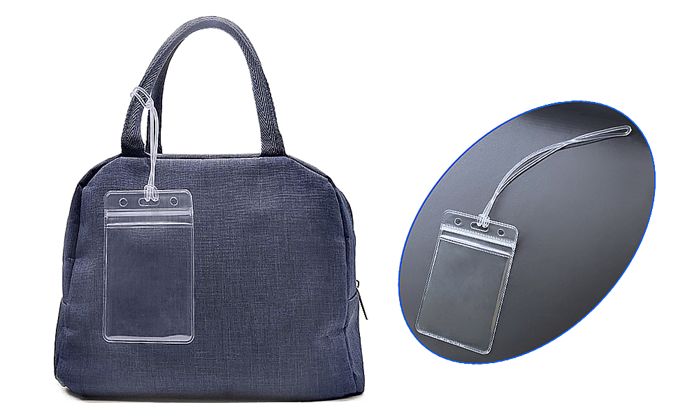 HOSL 100Pack 6'' Clear Plastic Luggage Tag Loops Clothing, Shoes & Jewelry