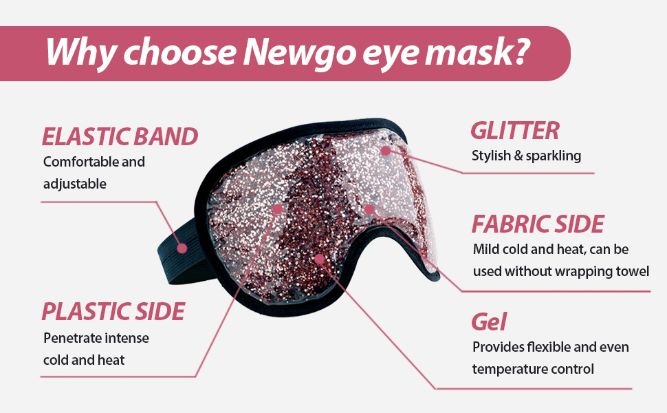 NEWGO Eye Cold Pack Gel Eye Mask Cold Therapy Clay Eye