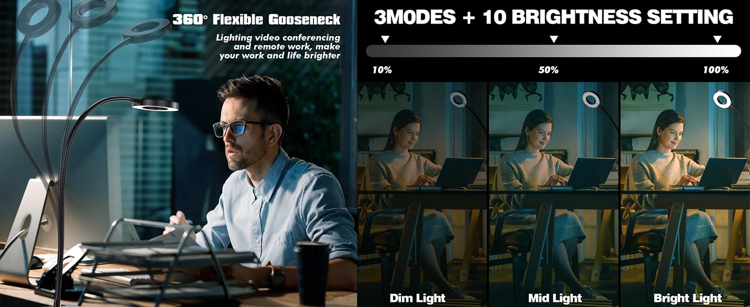 flexible desk light