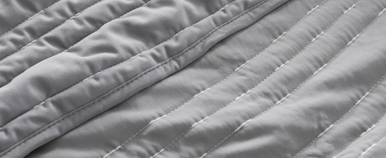 KASENTEX Luxurious Velvet Quilt Set 3 Pieces Oversize King