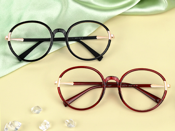 kunel 29冊 Cateye Red&Gold Glassess | Zeelool Eyeglass Frames