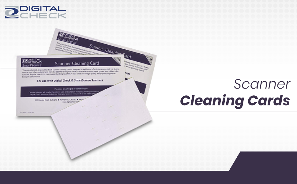 Digital Check Scanner Cleaning Card Featuring