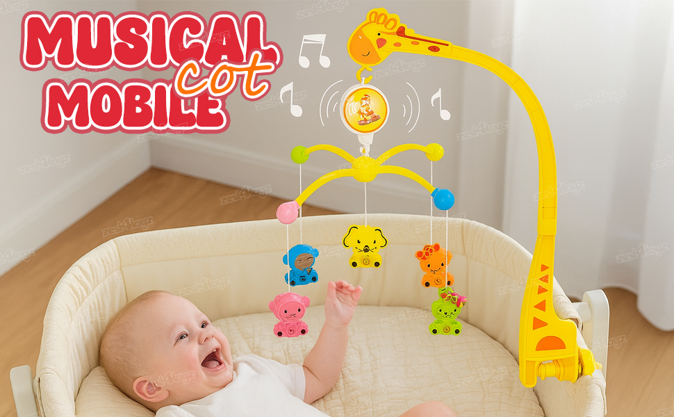Musical Cot Mobile for Babies Hanging Rattles for Cradle Baby Cot Hanging Jhoomer Rattle Toy