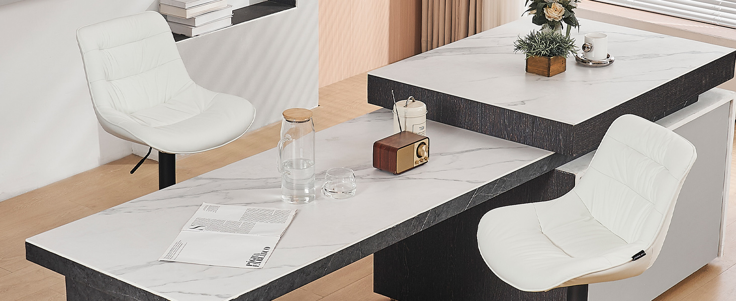 Kidol & Shellder Bar Stools Set of 2 Swivel Adjustable