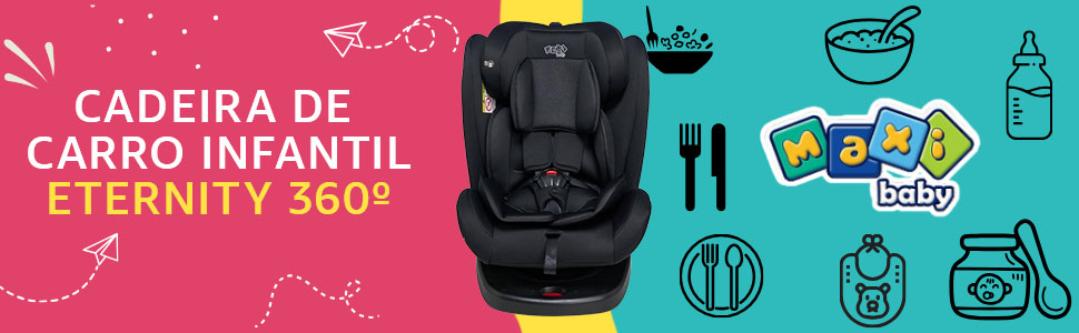 Cadeira de Carro Infantil 0 a 36Kg Eternity 360º Maxi Baby (Preto)