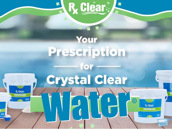 Amazon.com : Rx Clear 25 lbs Granular Pool Chlorine | Use As