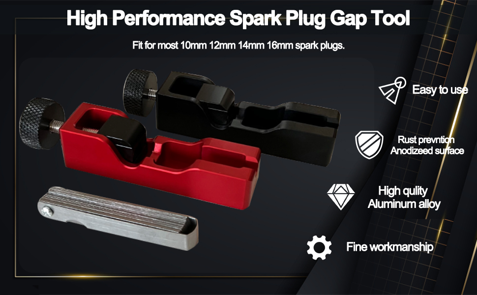 Universal Spark Plug Gap Tool Kit for Most 10mm 12mm 14mm