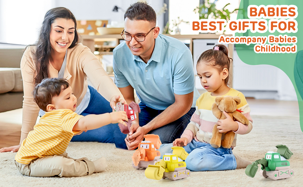 XQW Toy Truck Baby Toy Cars for Toddlers 13,Press and Go