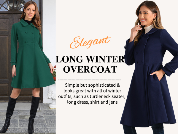 わか　クラネ　PEAKED LAPEL OVER LONG COAT Amazon.com: Allegra K Women's Winter Coat Overcoat Lapel