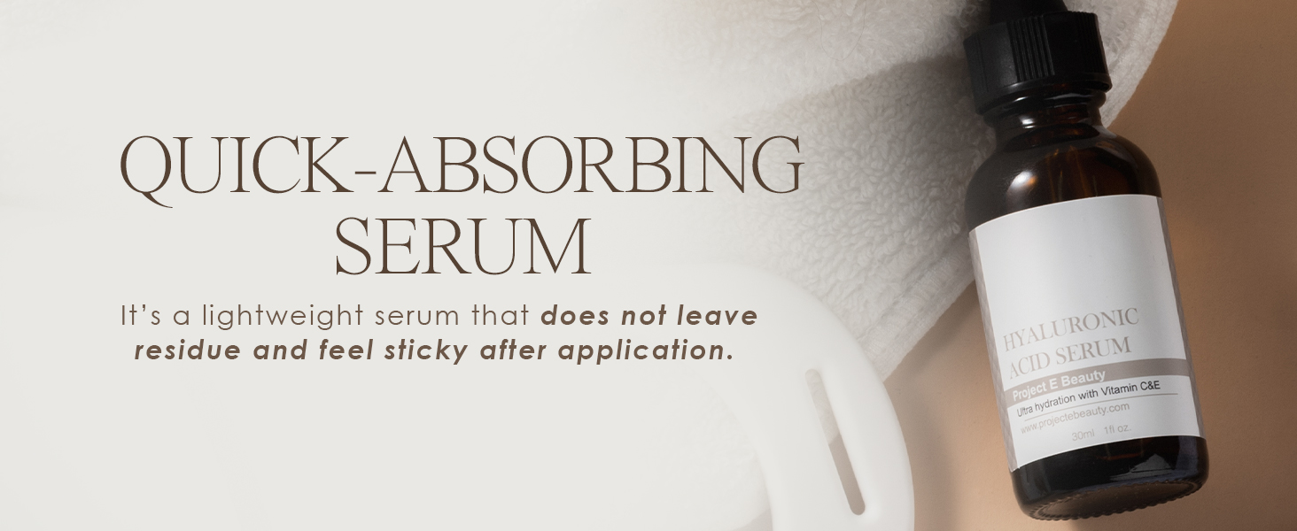 hyaluronic acid serum for face hydrating plumping moisturizing anti-aging anti-wrinkle elasticity