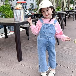 Amazon | [mxcgzl] サロペット キッズ オーバーオール デニム
