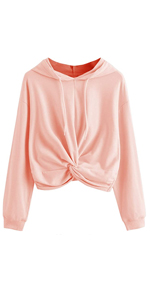twist front hoodies