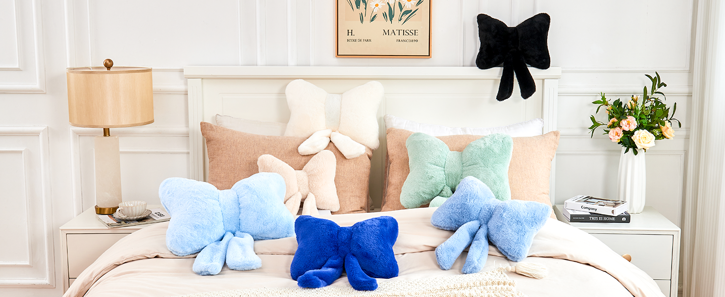 Novelty Bow Pillow Plush Cushion Home & Car Decoration