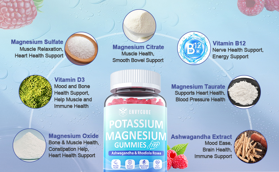 Potassium Magnesium Gummies Sugar Free Potassium Citrate