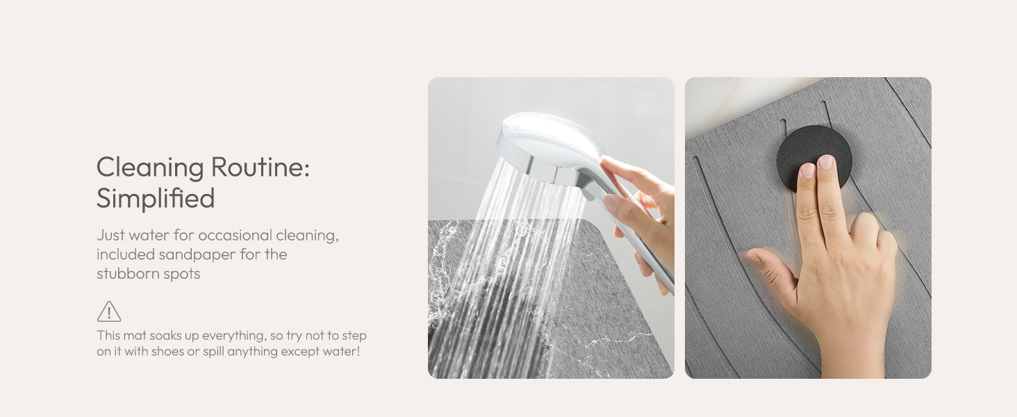 cleaning hard stone bath mat effortlessly