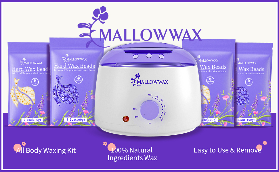 Waxing Kit, Wax Warmer for Hair Removal with Adjustable