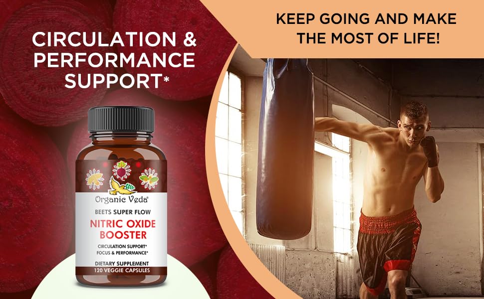 Organic Veda Beets Nitric Oxide Booster Capsules, Super