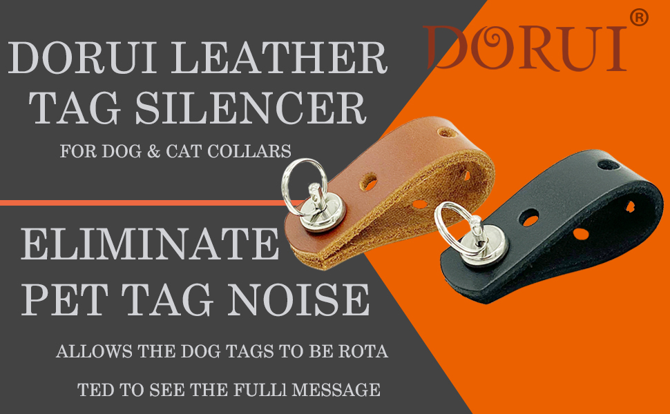 DORUI Pet ID Tag Silencer 2 Pack Dog & Cat Collar