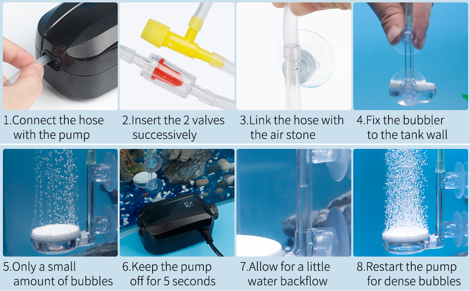 Pawfly Aquarium Air Stone Disc, 1 Inch Small Fish Tank Air Stone Kit