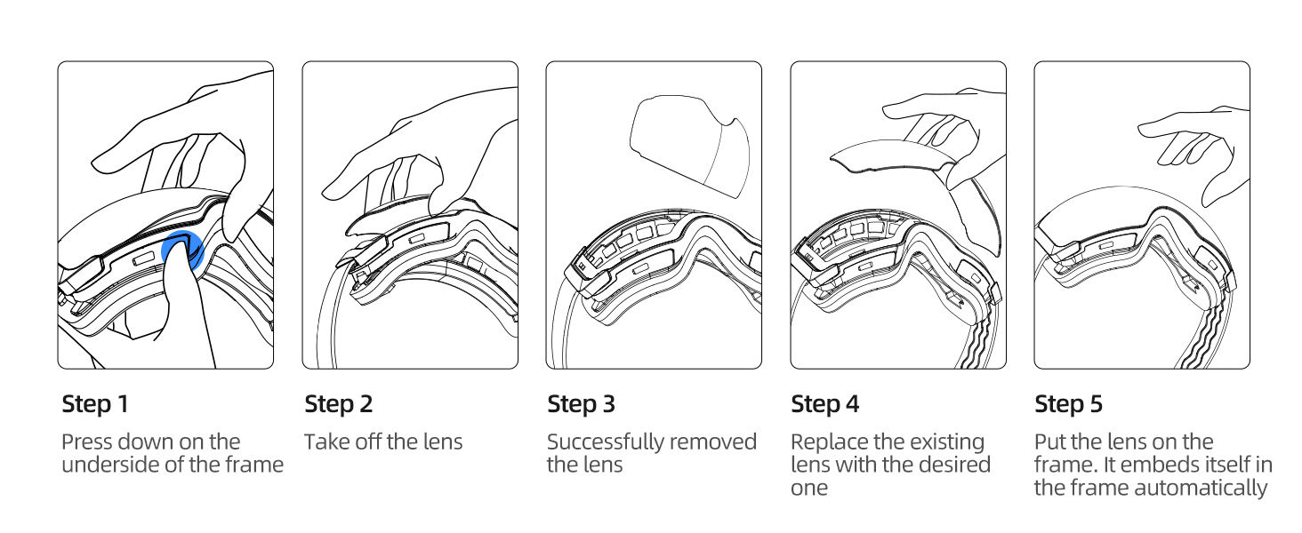 08otg ski goggles men