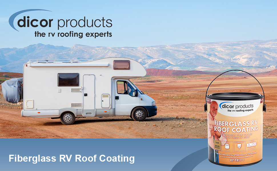 Fiberglass RV Roof Coating System, White