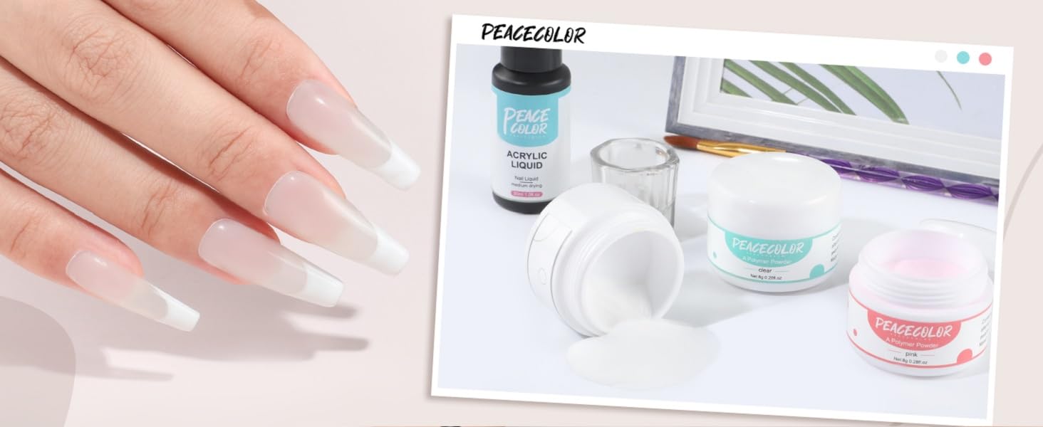 Acrylic Nail Kit with Drill Nail Lamp Professional Acrylic Powders and